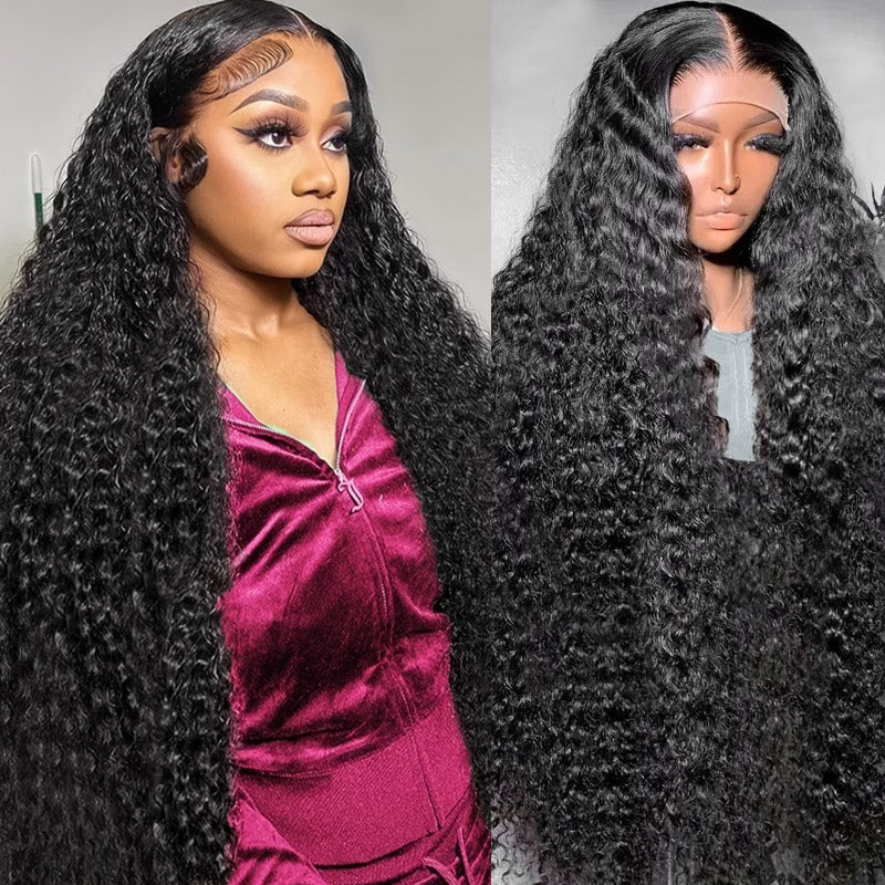 38 40 Inch 250% Density HD Lace Wigs Deep Wave Human Hair 13x4 13x6 Lace Front Wigs for Women Natural and Realistic Lace Wigs - AlloveHair