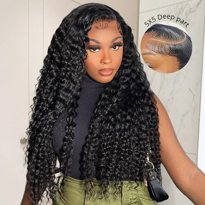 Pre Plucked Ready To Wear Wig | 200% Density 5x5 HD Lace Front Wigs Deep Wave Human Hair Glueless Wigs For Beginners - AlloveHair