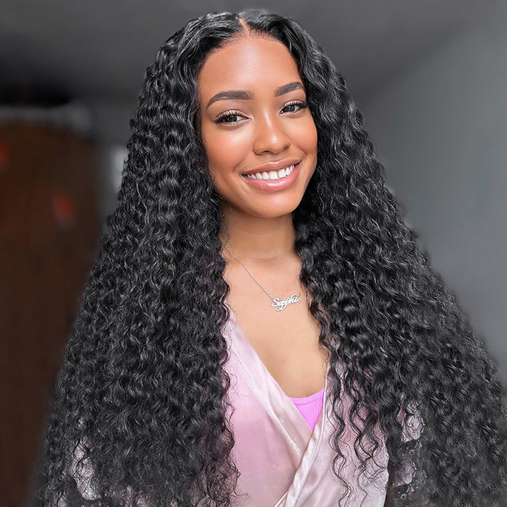 200% Density Deep Wave Wig Best 5x5 Lace Front Wigs Human Hair Glueless Wig No Glue Needed