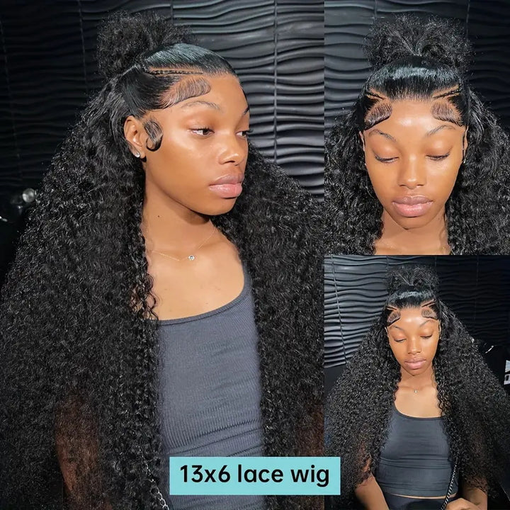 24 Inch = $185 | 13x6 HD Lace Frontal Deep Wave Human Hair Wig 180% Density