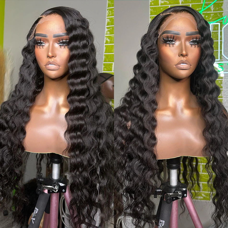 HD Invisible Glueless Full Lace Wig Loose Deep Wave Human Hair Wigs