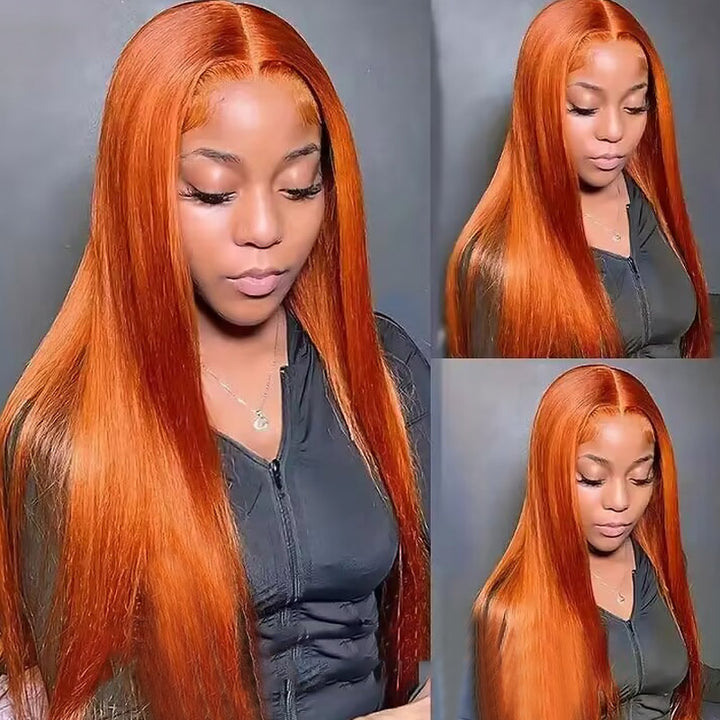 [Tax Refund Sale] 28''= $179.99 Pre Cut & Pre Plucked & Bleached Knots Wear Go 13*4 Colored Lace Front Wigs 180% Density