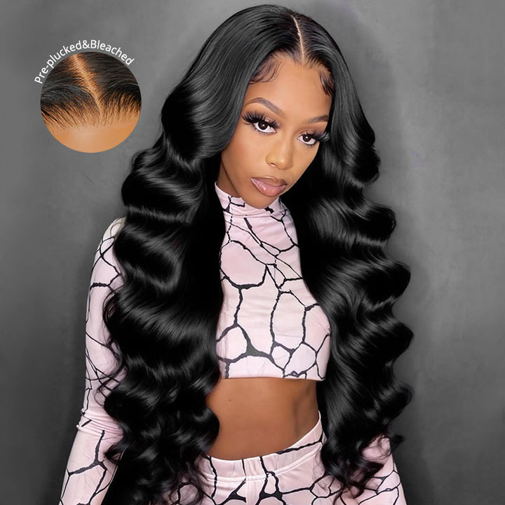 30 Inch Buss Down Wig Body Wave 5x5 Closure Wigs Human Hair 200% Density Real Glueless Wigs