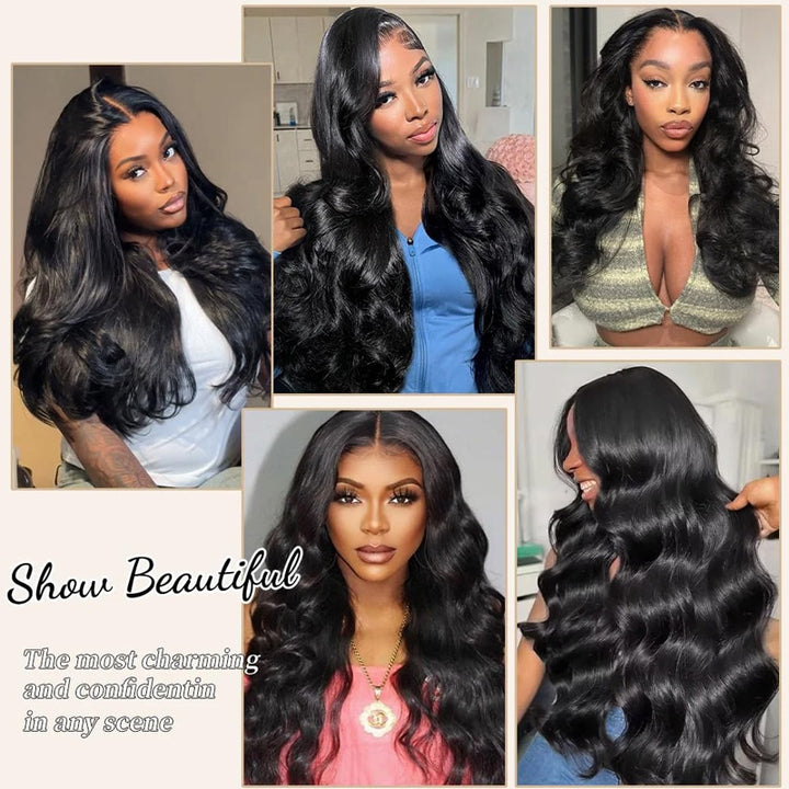 250% Density Body Wave 13x6 Lace Front Wig 30 Inch Pre Plucked Ready To Wear Glueless Wigs - AlloveHair