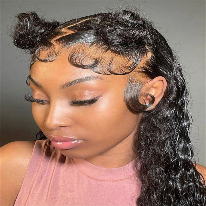 13x4 HD Lace Water Wave Front Wig 180% Density Pre Plucked Wear And Go Lace Wigs