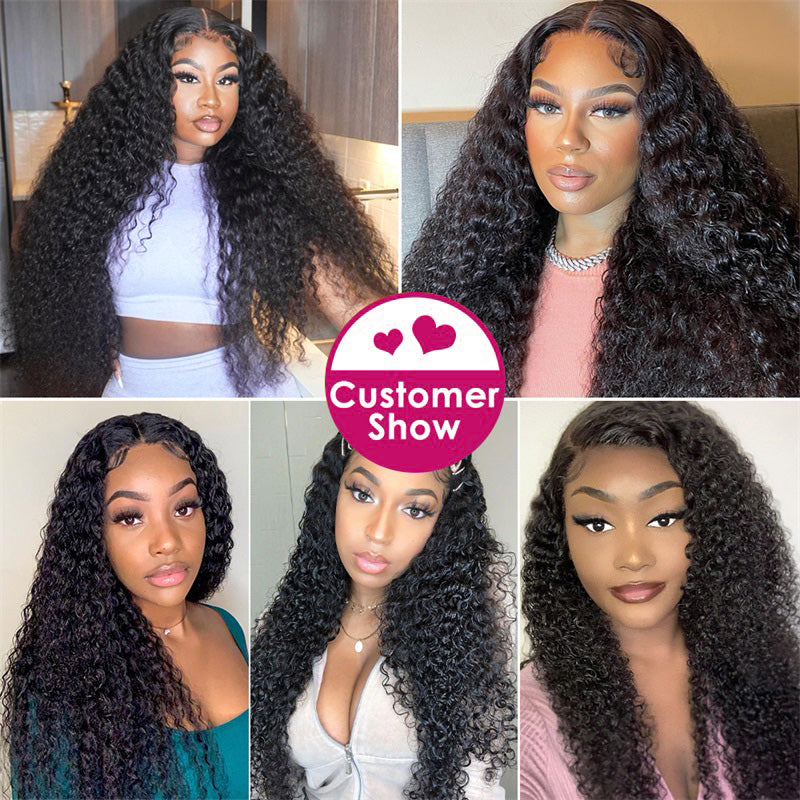 Curly Bundles With 2x6 Lace Closure Remy Human Hair 3 Bundles With Swiss Lace Closure - AlloveHair