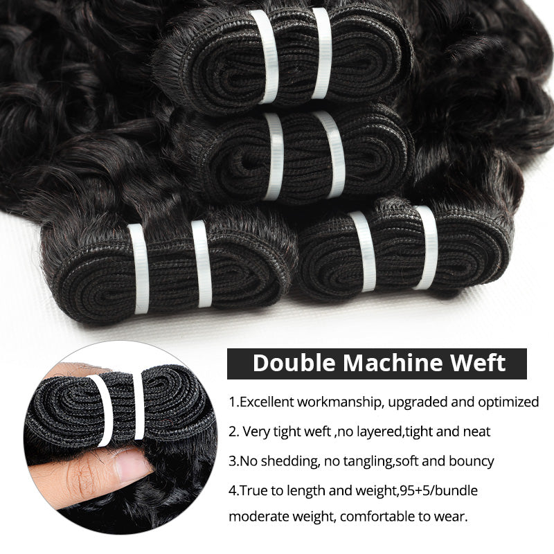 Burmese Loose Deep Wave Virgin Human Hair Bundles 100% Unprocessed Raw Human Hair Extensions Full and Thick
