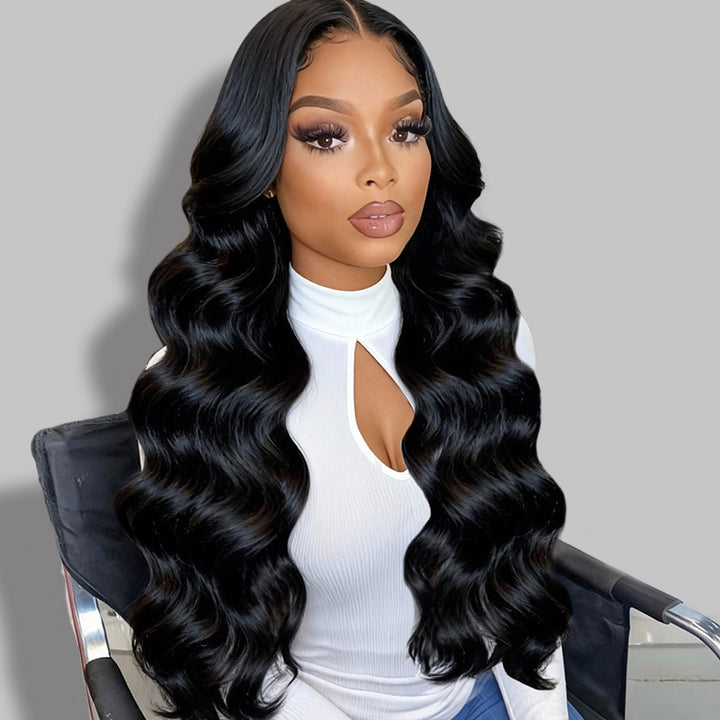 Allove 15A Luxurious 3 Bundles with Frontal Brazilian Body Wave Hair Bundles with 13x6 Lace Front Closure