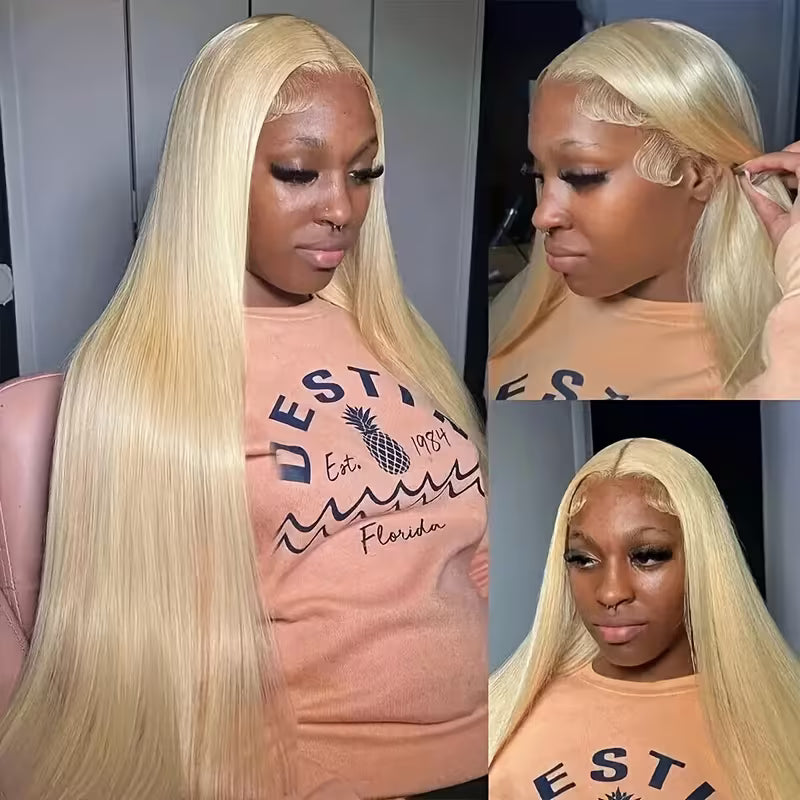 4 Bundles 613 Blonde Straight Human Remy Hair Weave