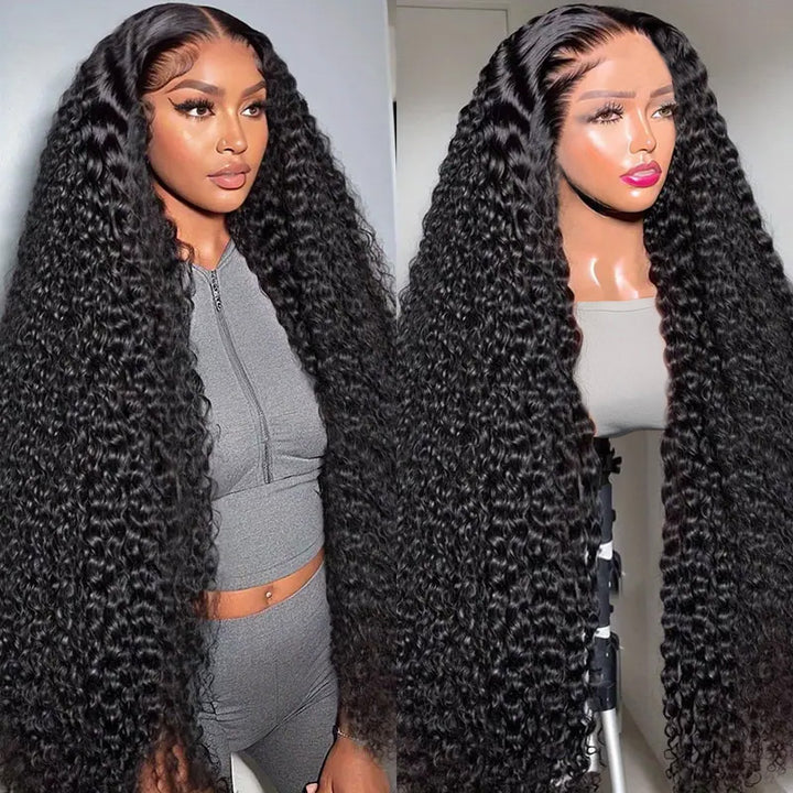 13x4 HD Lace Front Wig | 40 Inch Water Wave Human Hair | Pre-Plucked Hairline | Glueless Optional - AlloveHair