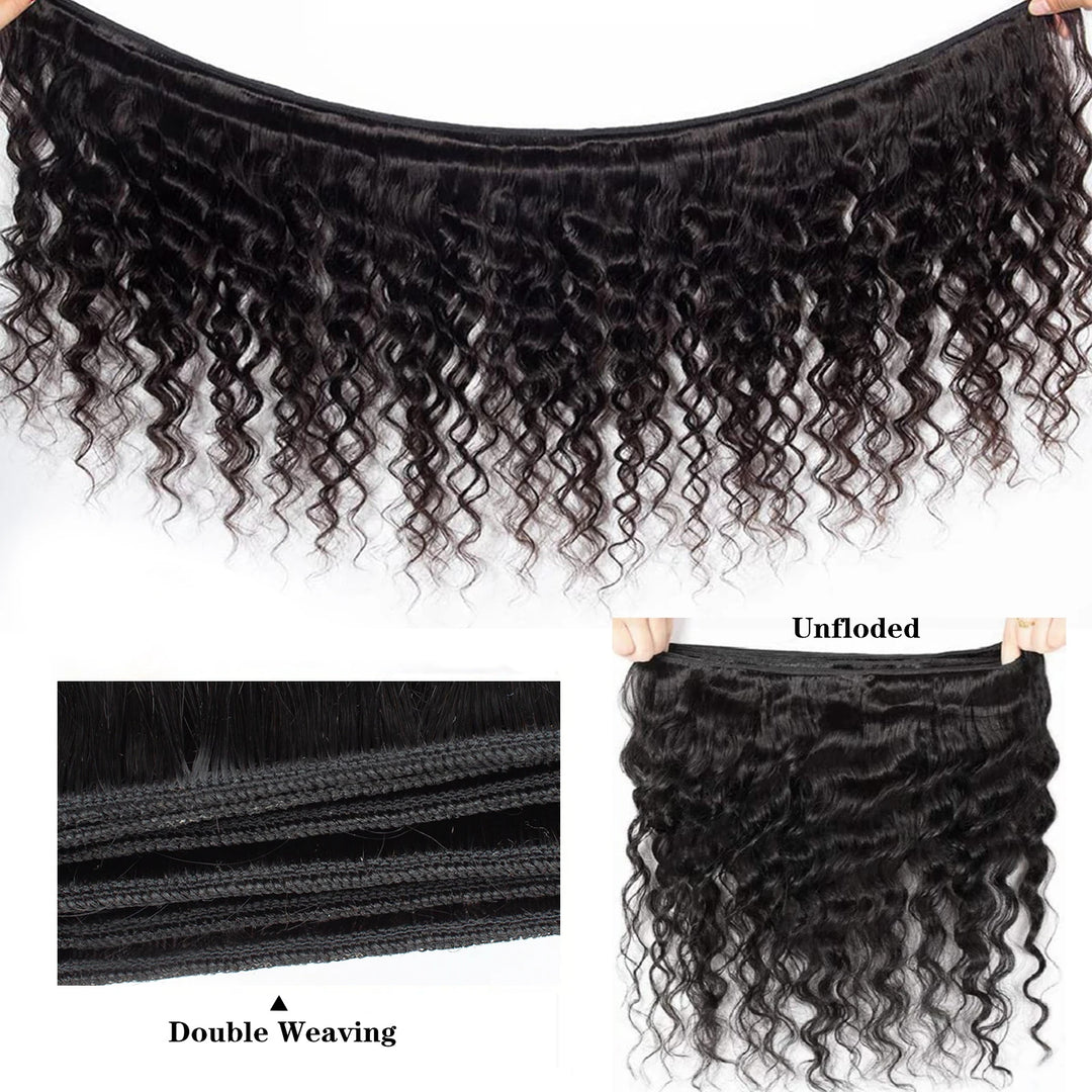 Overnight Shipping Allove Hair Loose Deep Wave 3 Bundles Virgin Human Hair