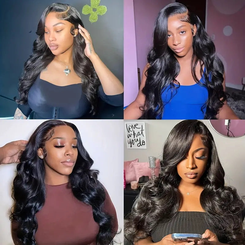 Allove Hair Indian Body Wave 4 Bundles Human Hair Extensions