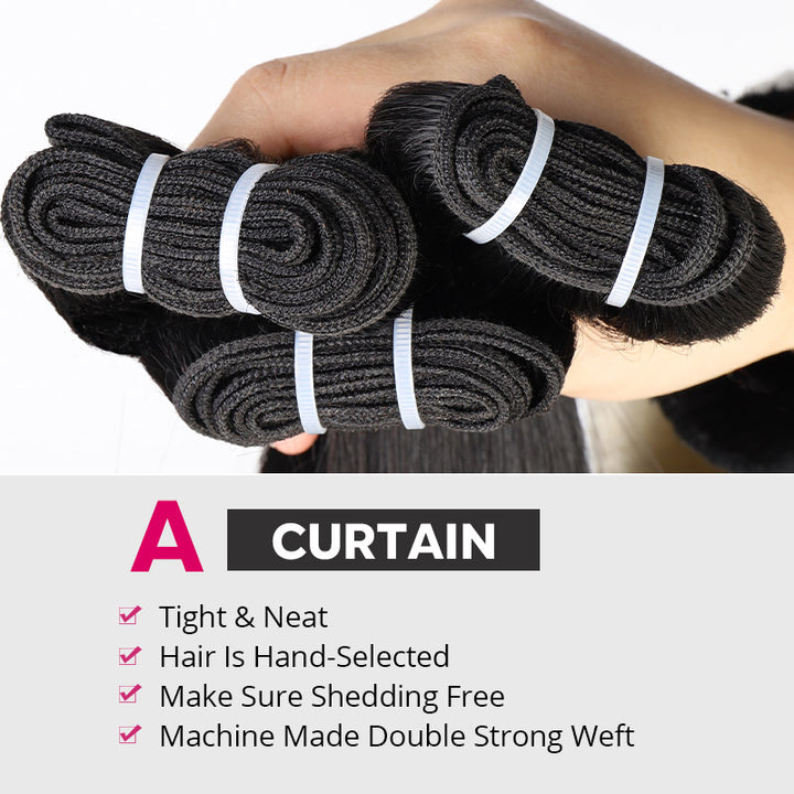 Allove 15A Raw Brazilian Body Wave Hair 3 Bundles With 2x6 Lace Closure Human Hair Bundles With Closure