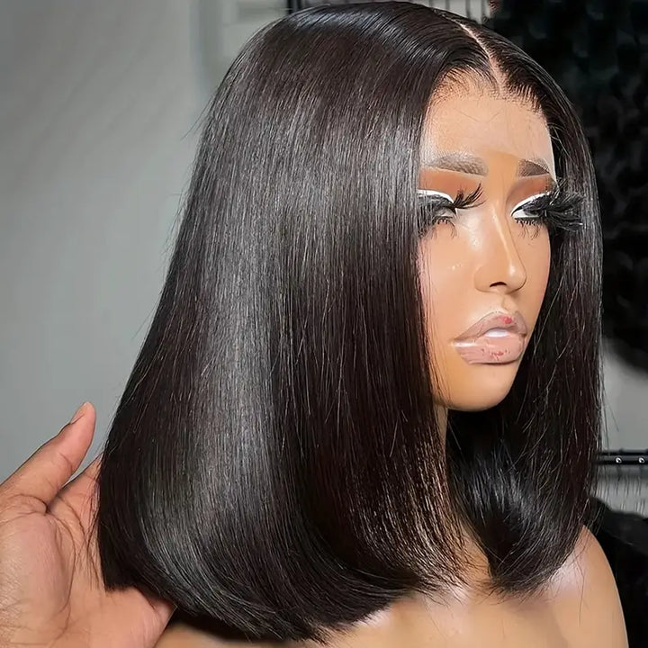 [ Halloween Deal - No Code Needed] Short Straight Bob Wigs 13x4 HD Lace Front Wigs Pre Plucked Glueless Human Hair Wig