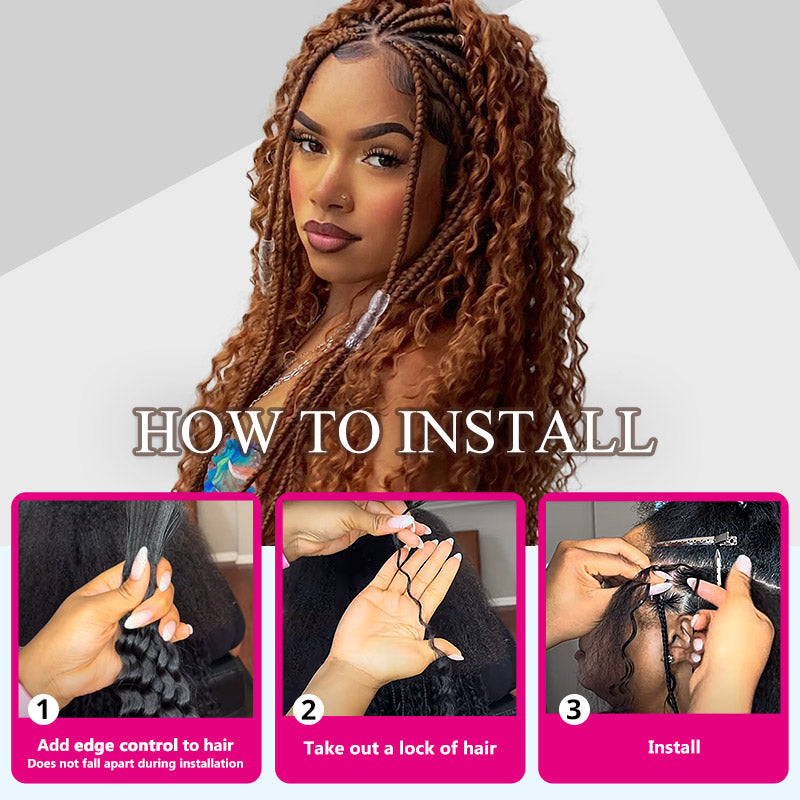 #30 Light Brown Bulk Human Hair For Braiding No Weft Deep Wave Human Hair Bundles For Black Women - AlloveHair