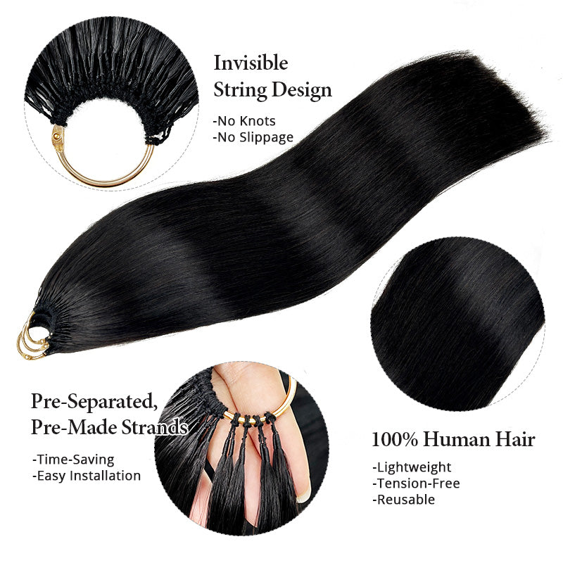 Body Wave Feather Crochet Human Hair Boho Braid Styles Miracle Knots Pre-Separated Crochet Hair Extensions - AlloveHair