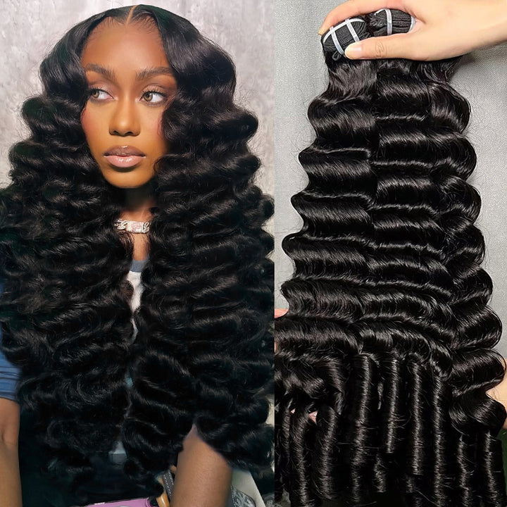 Burmese Loose Deep Wave Virgin Human Hair Bundles 100% Unprocessed Raw Human Hair Extensions Full and Thick
