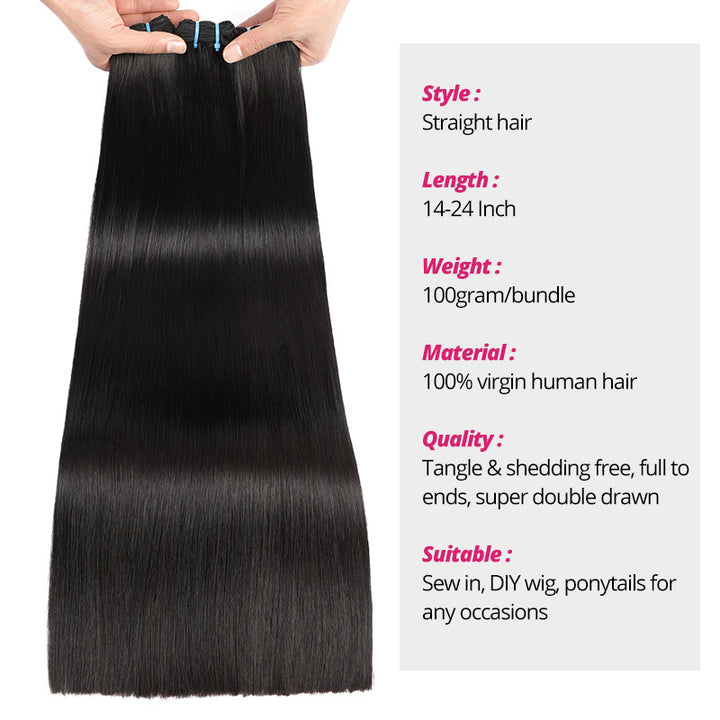 15A Super Double Drawn Straight Hair Bundles Full to Ends 100% Unprocessed Vietnamese Hair