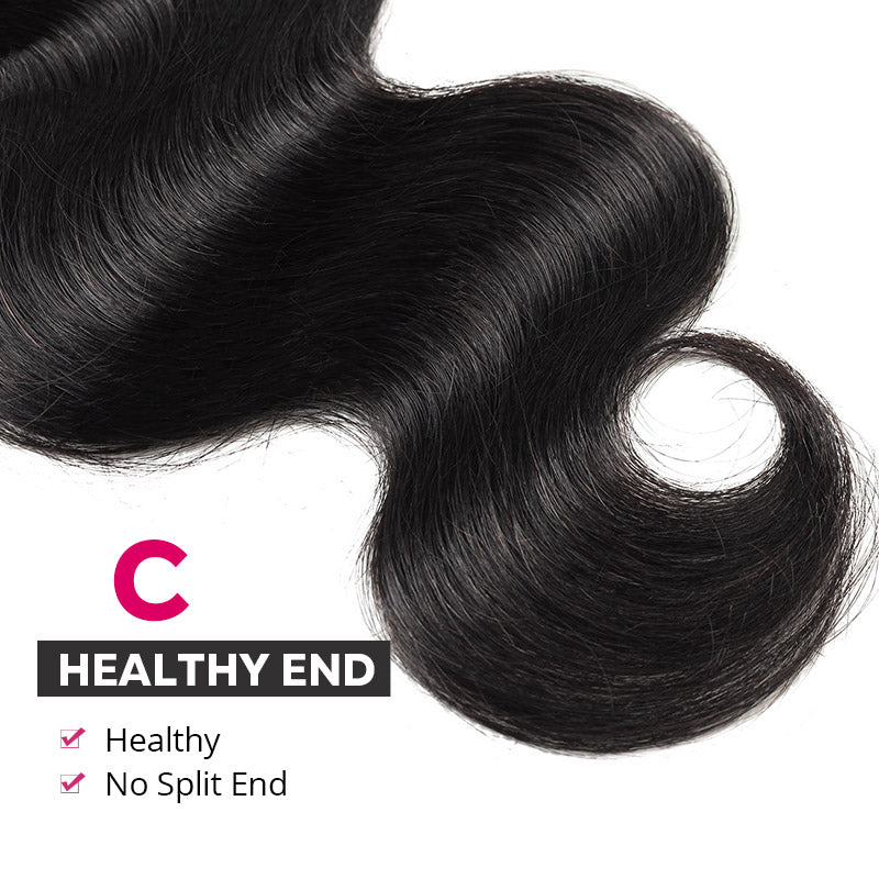 Allove 15A Raw Brazilian Body Wave Hair 3 Bundles With 2x6 Lace Closure Human Hair Bundles With Closure