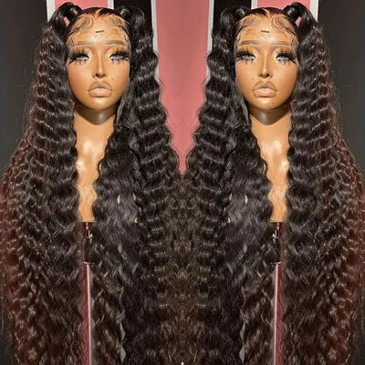Allove Hair Invisible 13*6 Loose Deep Wave Hair Transparent Lace Front Wig Glueless Wigs