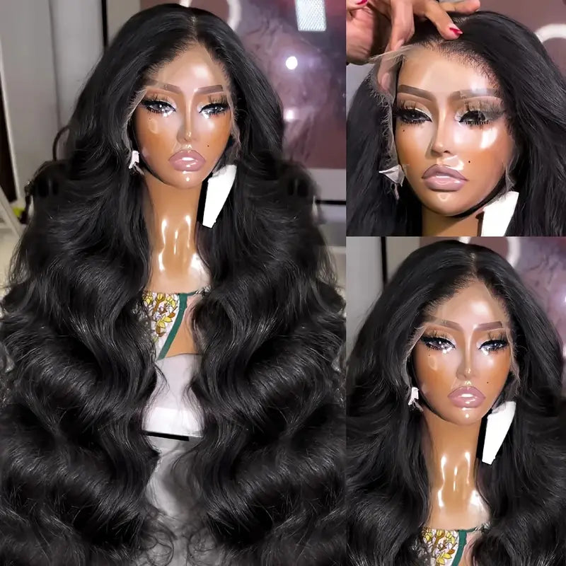 32 Inch 13x6 Lace Front Wigs Human Hair 180 Density Body Wave HD Lace Wigs for Women 100% Real Glueless Wigs - AlloveHair