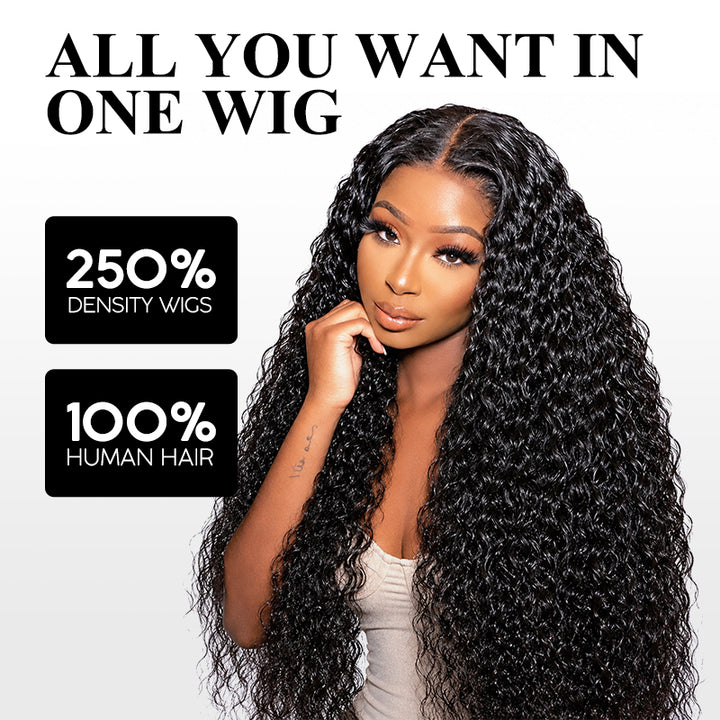 40 Inch Long Water Wave 5x5 13x4 HD Glueless Wigs 250% Density Wet And Wavy Human Hair Full Frontal Wigs for Women