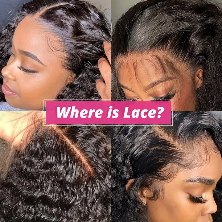 13x4 HD Lace Front Wig | 40 Inch Water Wave Human Hair | Pre-Plucked Hairline | Glueless Optional - AlloveHair
