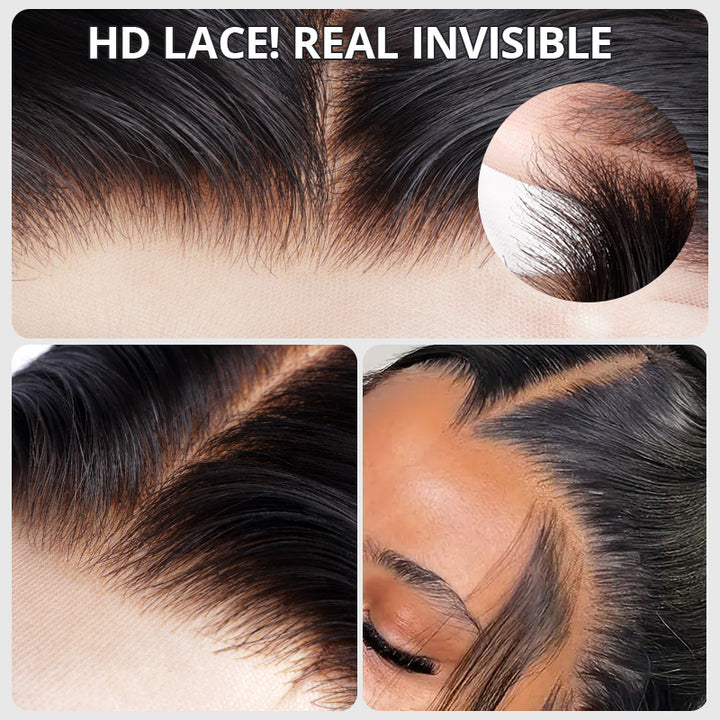 Brazilian Human Hair 5x5 & 7x6 Glueless Lace Wig | Body Wave 200% Density | HD Transparent Lace | Pre-Plucked with Baby Hair - AlloveHair