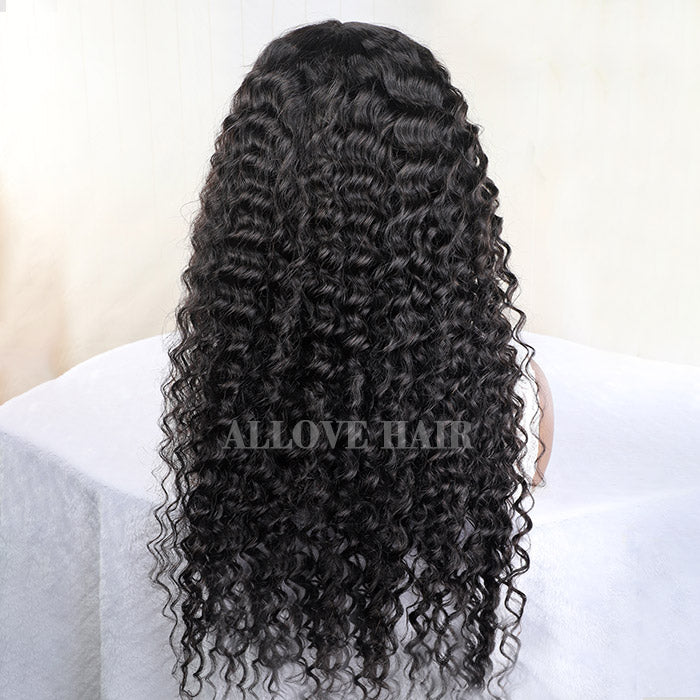 Deep Wave PPB Wear & Go Pre Plucked Glueless Wigs Pre Cut 13x4 Lace Front Wigs with Bleached Knots