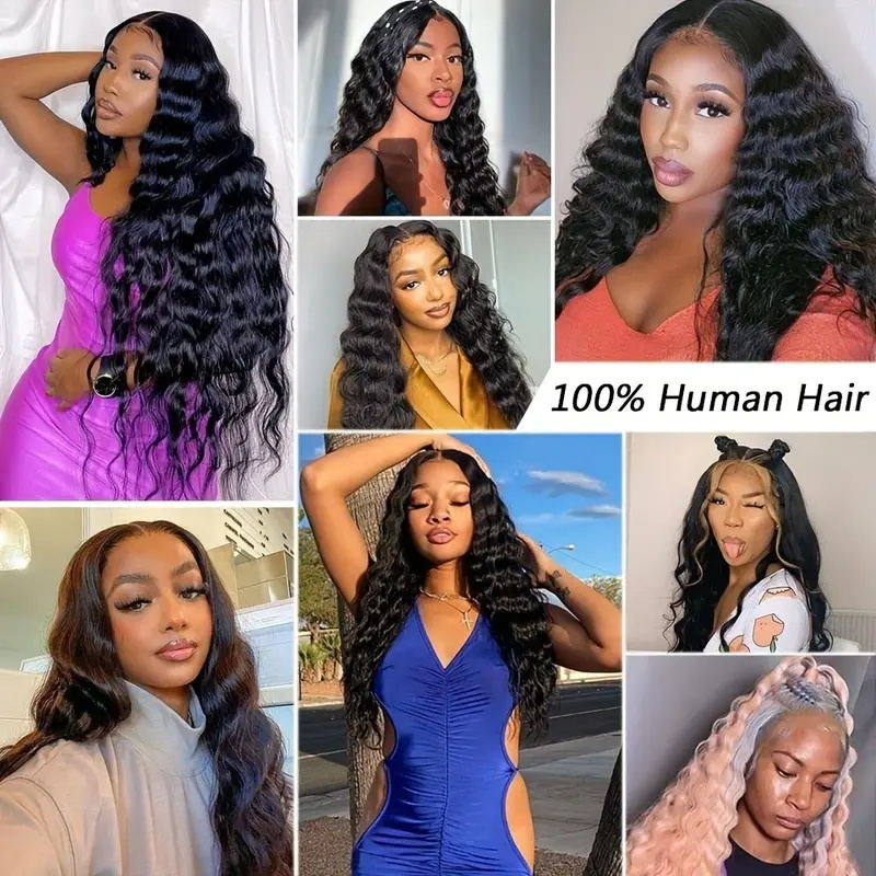 Pre Plucked Wear & Go Wig | Long 36Inch 13x4 Glueless Loose Deep Wave Human Hair Wigs 180% Density