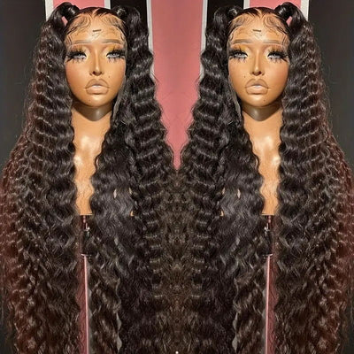 HD Invisible Wear And Go 4x4 Lace Closure Wig Loose Deep Wave Glueless Lace Human Hair Wigs 32Inch 180% Density