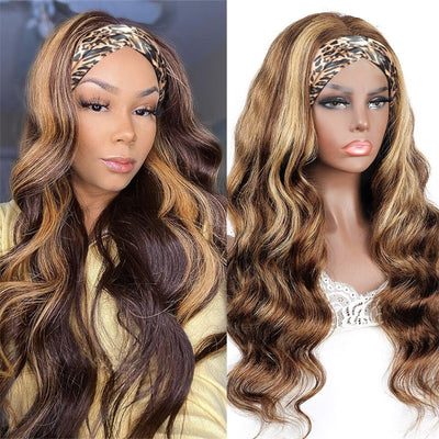 band Body Wave Human Hair Non Lace Wig
