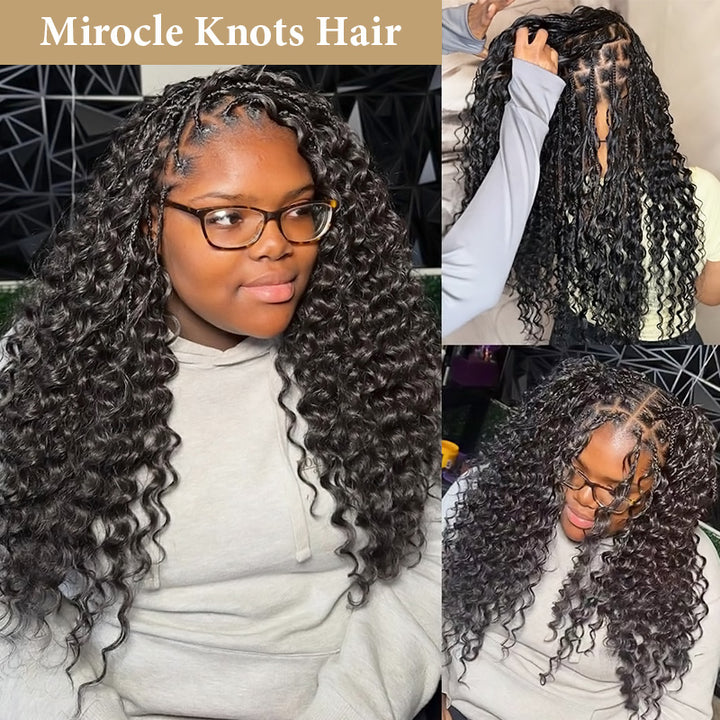 Deep Wave Crochet Human Hair Extensions 100% Human Raw Hair For Crochet Locs - AlloveHair