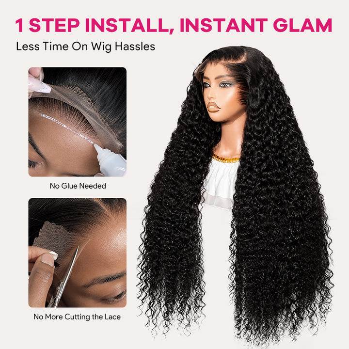 40 Inch Long Water Wave 5x5 13x4 HD Glueless Wigs 250% Density Wet And Wavy Human Hair Full Frontal Wigs for Women