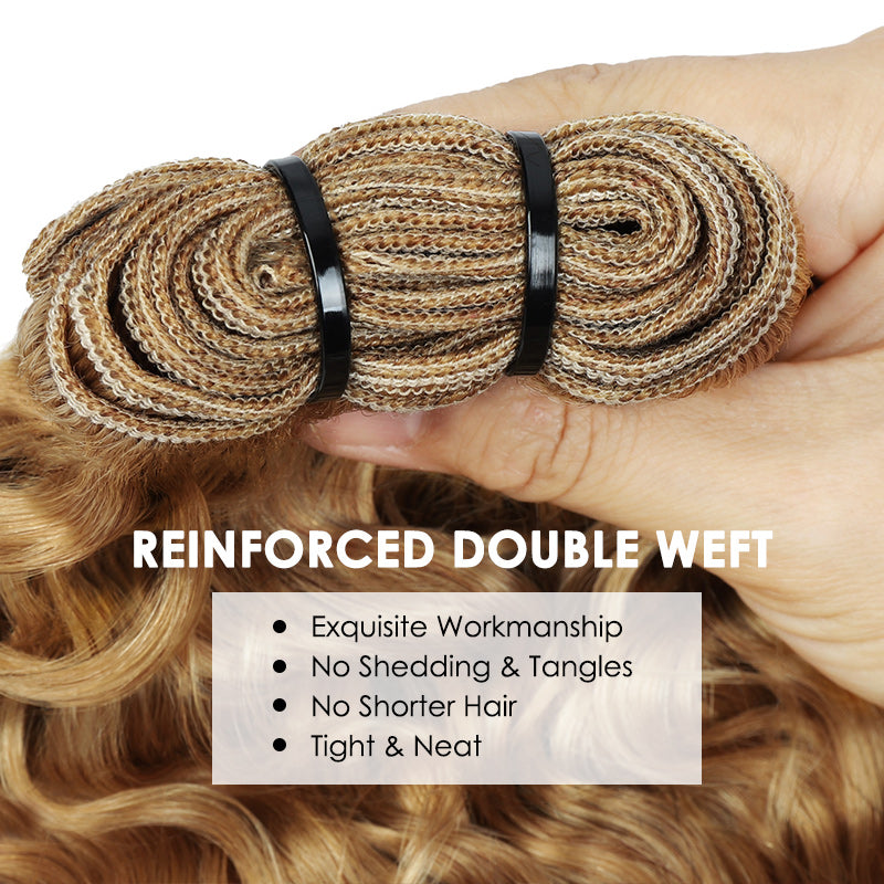 [Ship in 12Hours] Allove Burmese Curly Bundles #27 Color Tangle Free Virgin Hair Weave - AlloveHair