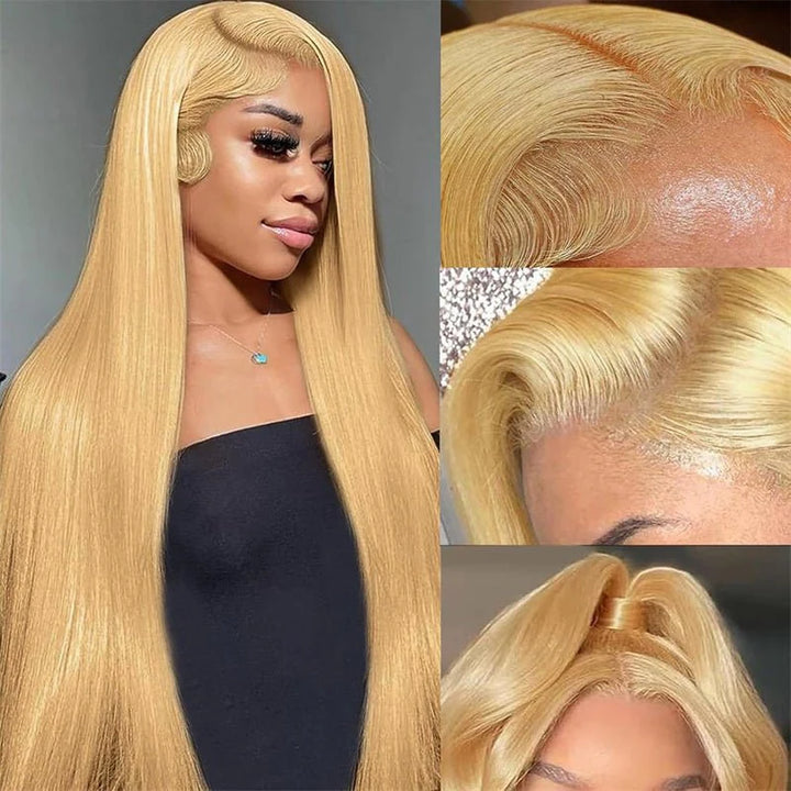 Allove #27 Honey Blonde 13x4 Straight Hair HD Lace Frontal Wig - AlloveHair