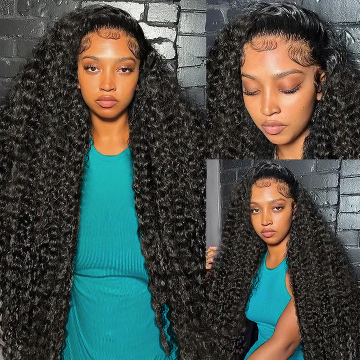 13x4 HD Lace Front Wig | 40 Inch Water Wave Human Hair | Pre-Plucked Hairline | Glueless Optional - AlloveHair