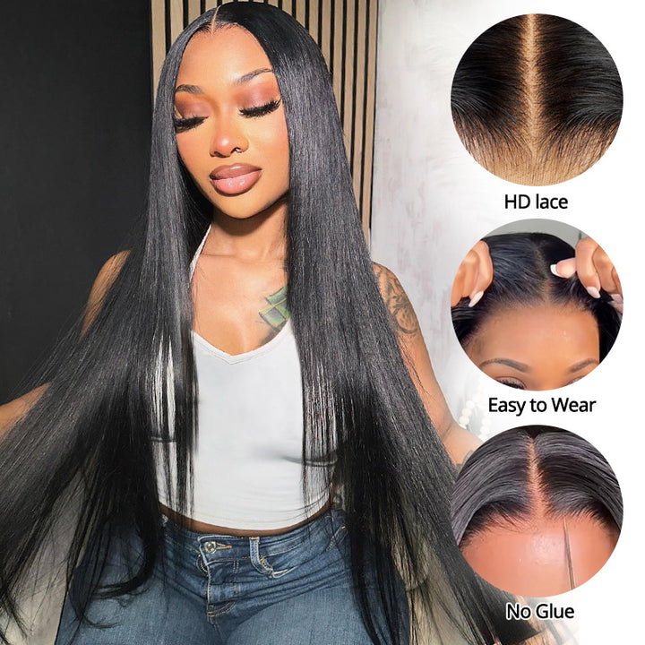 Ultimate 13x4 HD Lace Front Wig | Silky Straight Human Hair | Adjustable Straps | Natural Looking - AlloveHair