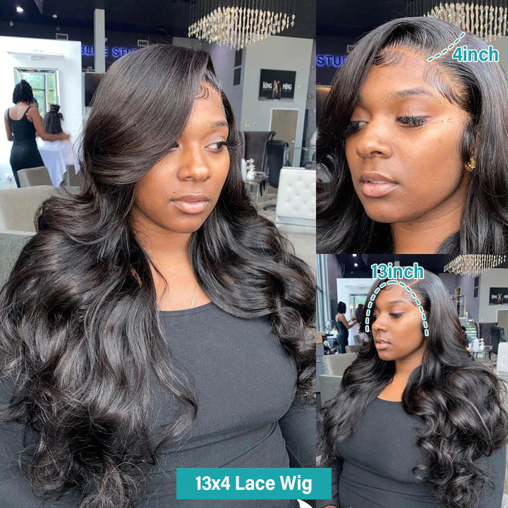 【Big/Small Head Friendly Wig】Body Wave 13x4 Lace Front Human Hair Wigs Brazilian Wear Go Glueless Wig