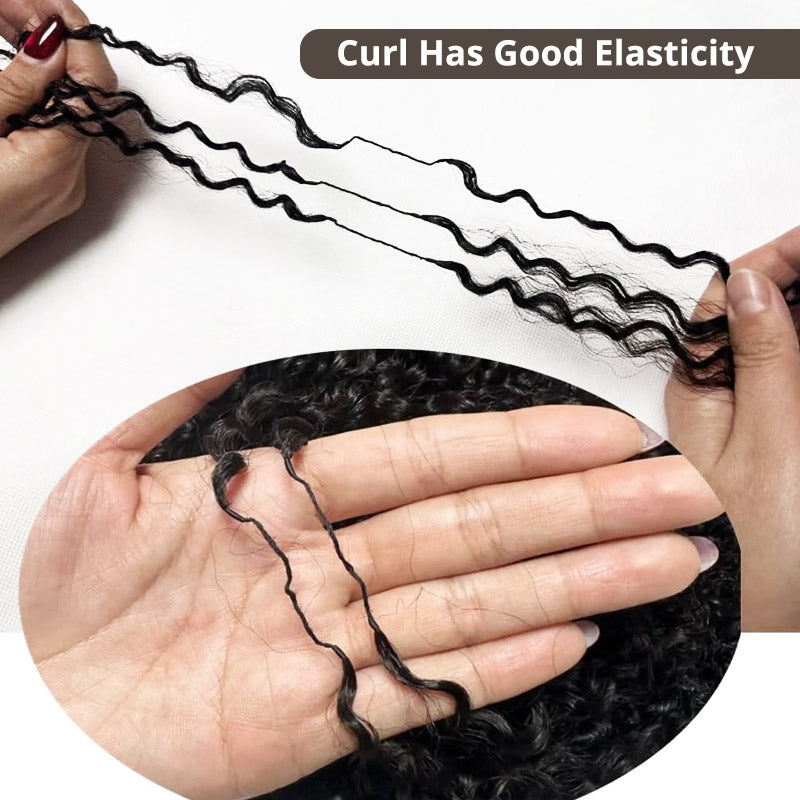 Burmese Curly Crochet Human Hair Natural Black Machine Made Feather Crochet Human Hair Extension 60G/Pcs - AlloveHair