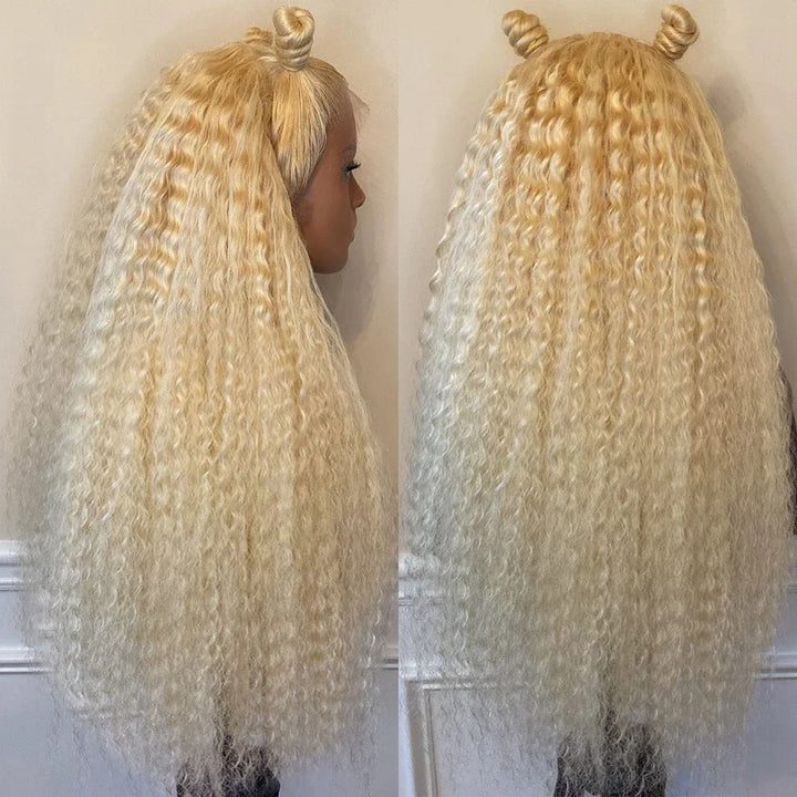 613 Blonde Deep Wave Transparent 13x4 Lace Front Wear and Go Human Hair Wigs