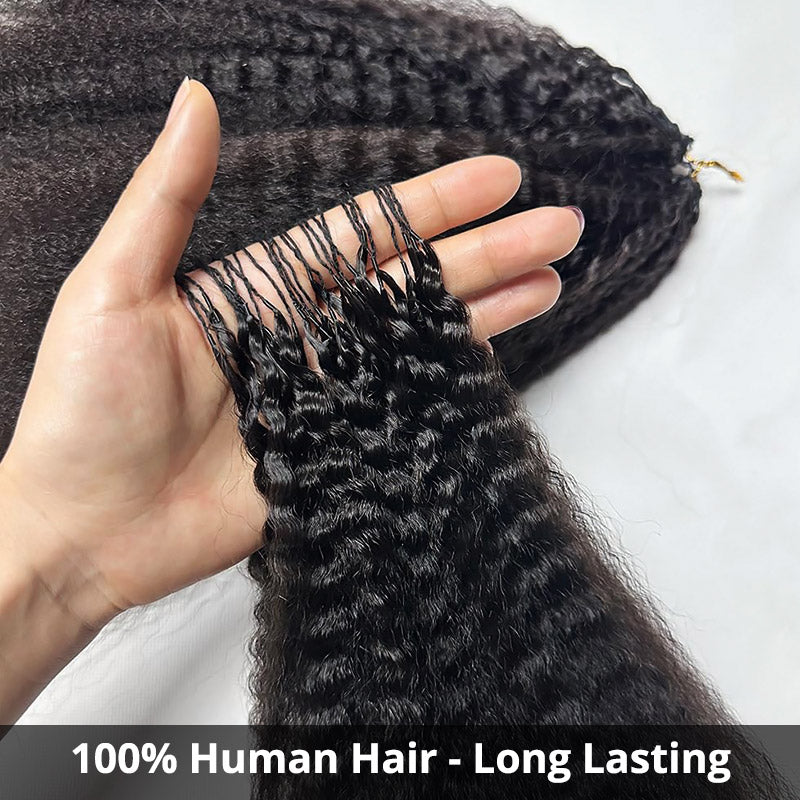 Seamless Crochet Braids Kinky Straight Crochet Human Hair Extensions for Black Woman - AlloveHair