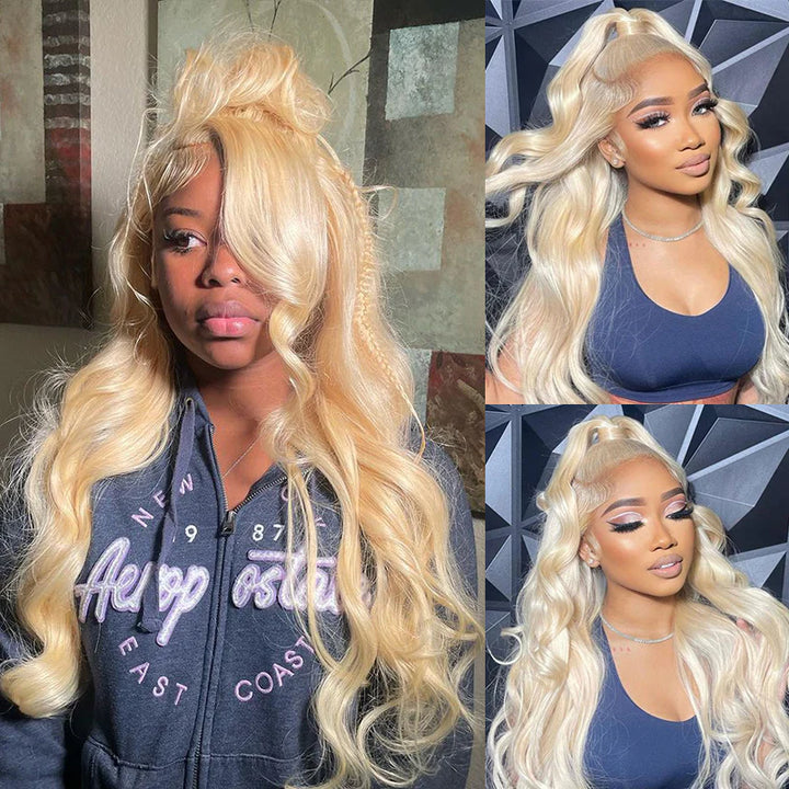 613 Blonde Body Wave Full Lace Wig | Glueless Install | 100% Human Hair | HD Undetectable Lace | Pre-Bleached & Pre-Plucked - AlloveHair