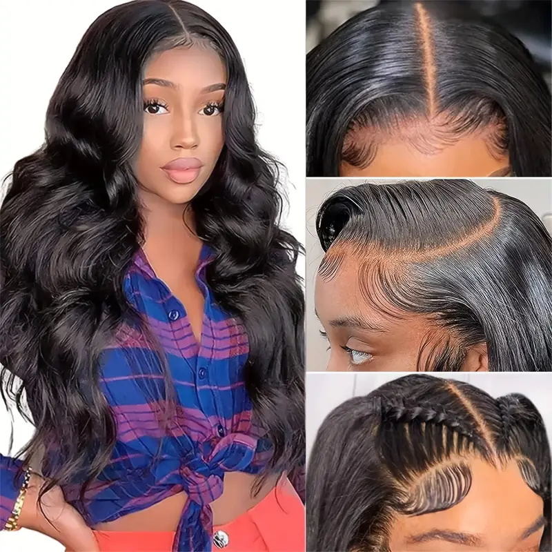 Pre Plucked Wear & Go Wig | 13x4 Body Wave Lace Front Glueless Human Hair 200 Density Wig For Beginners
