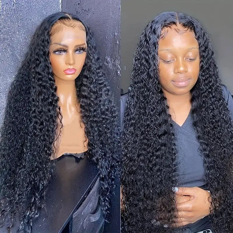Deep Wave Crochet Hair HD Lace 13*4*1 T-Part Wig