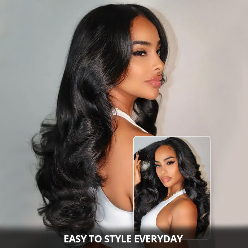 200% Density Yaki Straight Glueless Wig 13x4/13x6 Full Lace Front Wigs with Bleached Knots Put On and Go - AlloveHair