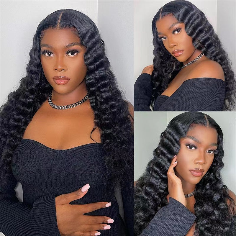 Allove Hair Brazilian Loose Deep Wave 4 Bundles Virgin Hair