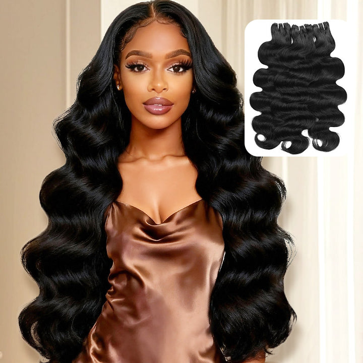 Allove 15A Premium Human Hair Bundles 3 Pcs/Pack Hair Brazilian Body Wave Virgin Human Hair