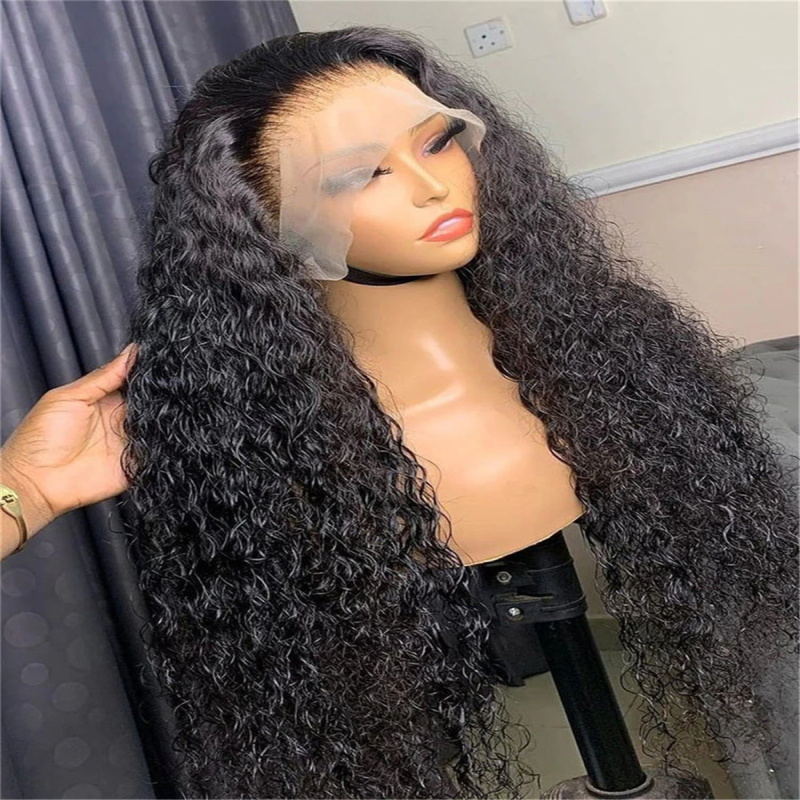 13x4 HD Lace Water Wave Front Wig 180% Density Pre Plucked Wear And Go Lace Wigs