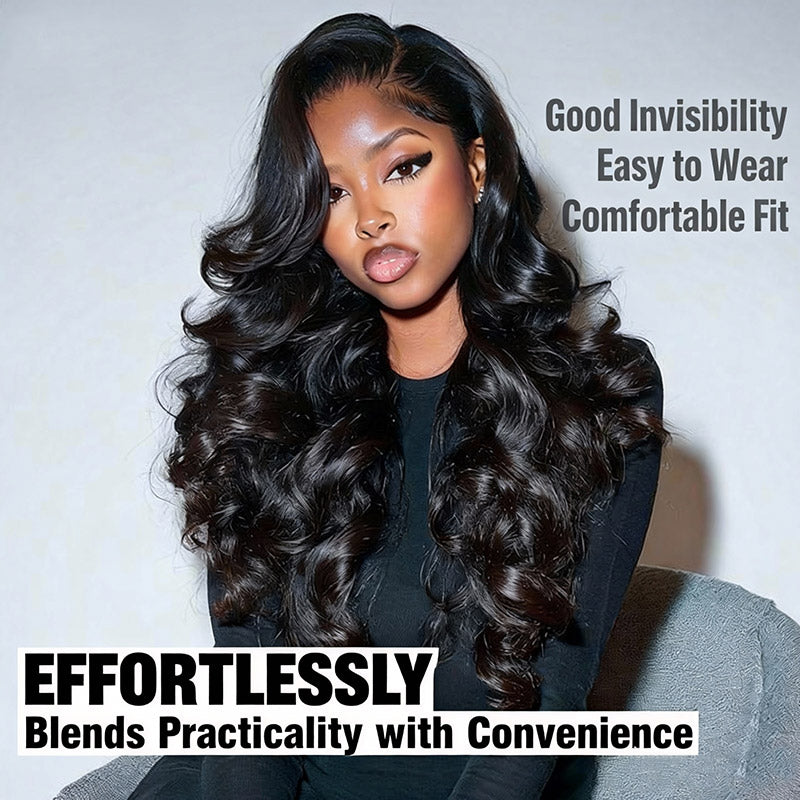 30 Inch Buss Down Wig Body Wave 5x5 Closure Wigs Human Hair 200% Density Real Glueless Wigs